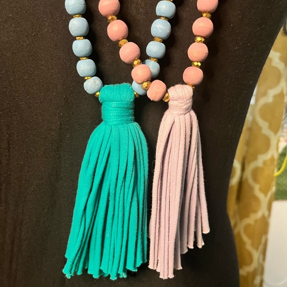 •Mare •Sole•Amore• Beaded Tassel Necklace - Picture 5 of 6